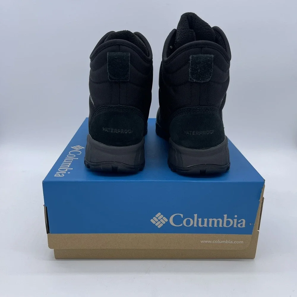 Columbia Fairbanks‎ Omni Heat Waterproof Insulated Shoes Black Boots Mens Sz 8